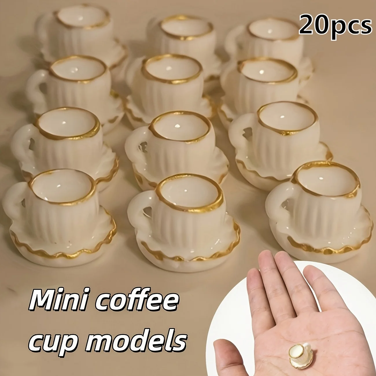 20pcs Miniature Coffee Cup Models,Durable Home Decor, Suitable for Cafes Decoration, Offices And Outdoor Decoration