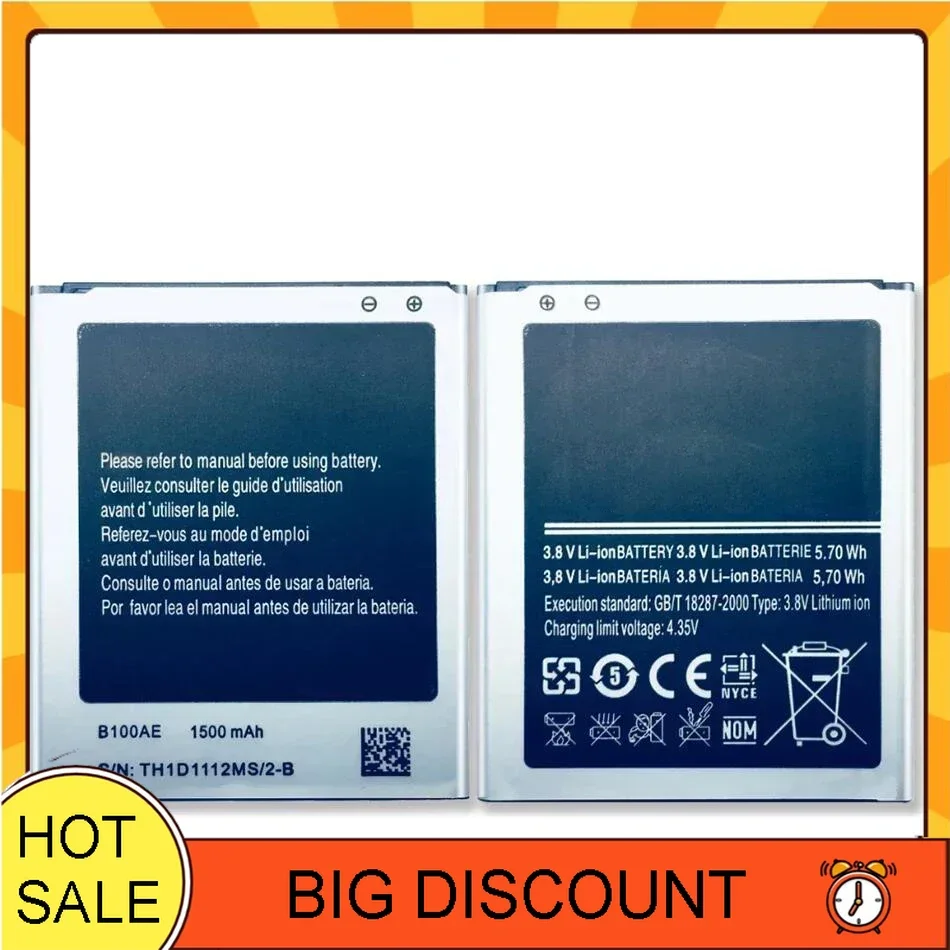 B100AE 1500mAh Battery For Samsung Galaxy Ace 3 4 S7898 S7278 S7272 S7568i i679 S7270 S7262 i699i G313H G318h