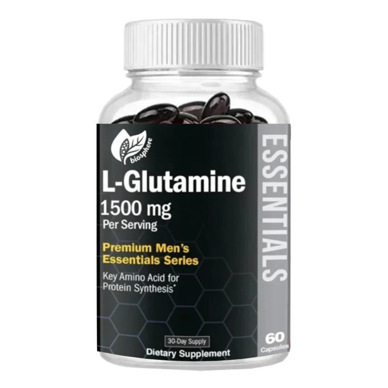

100% аминокислота L-глитамина на растительной основе, протеиновый синтез, поддерживает сотовую функцию, 60 капсул