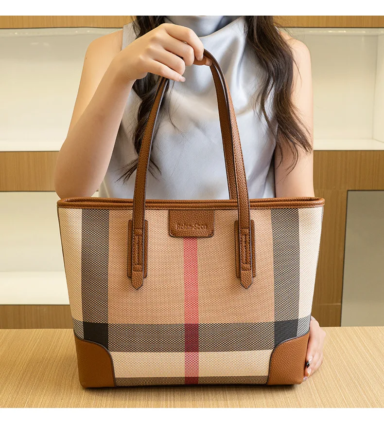 

Стильная женская большая сумка 2025 года, негабаритная многосторонняя сумка через плечо и кошелек через плечо, рабочая сумка большой вместимости с верхней ручкой