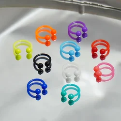 1pcs Fashion Nose Rings Acrylic For Woman and Man Horseshoe Lip Ring C-shaped Earrings Eyebrow Ring Body Piercing Jewelry
