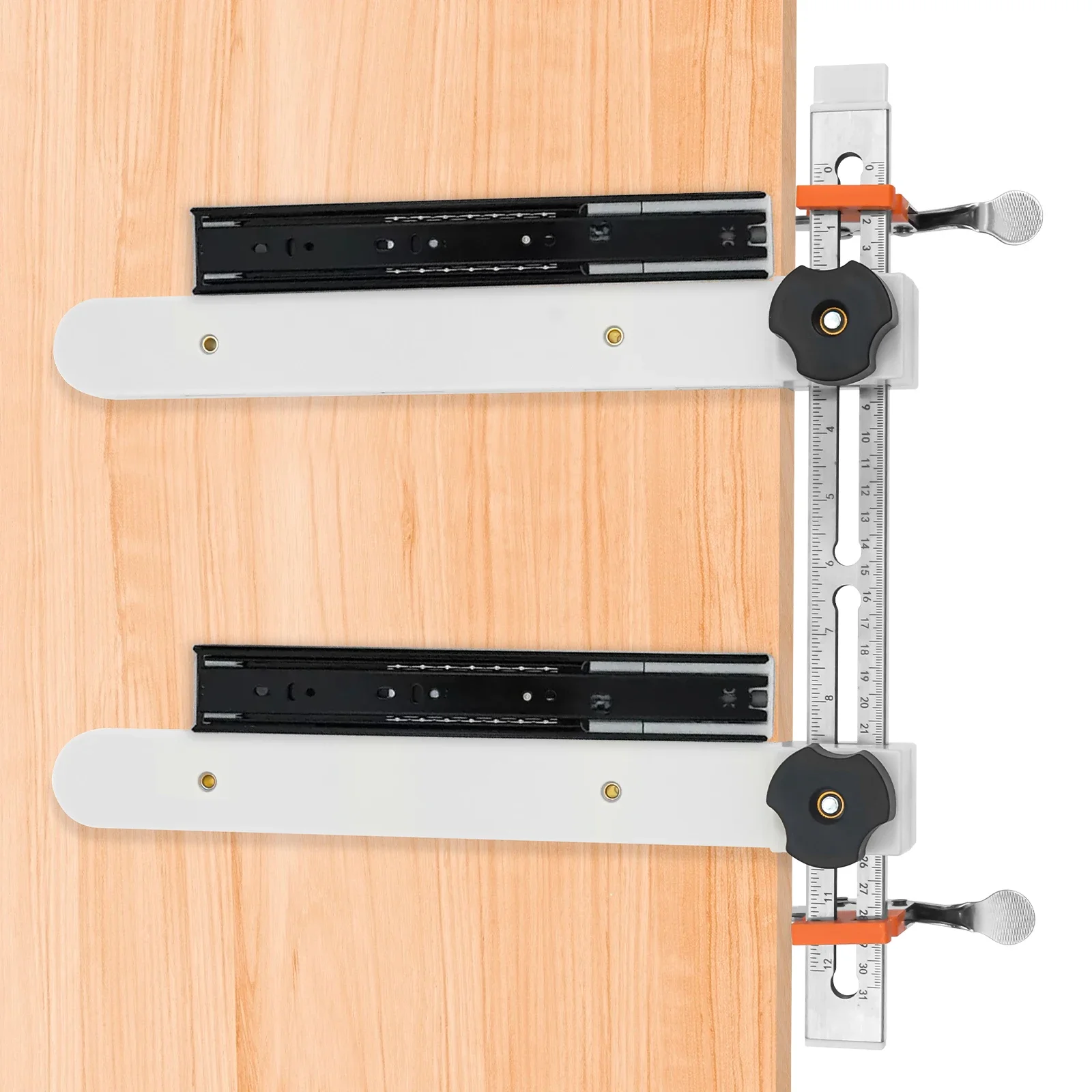 Stainless Steel Drawer Slide Installation Jig Kit Rapid Positioning Cabinet Hardware Jig Kit Cabinet Handle Template for Home