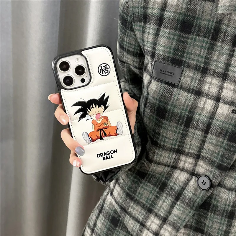 Japanese Anime Son G-Goku Ball Phone Case for iPhone 11 12 13 14 15 16 Pro Max Plus mini X XR turtle Dragon Down Jackets Cover