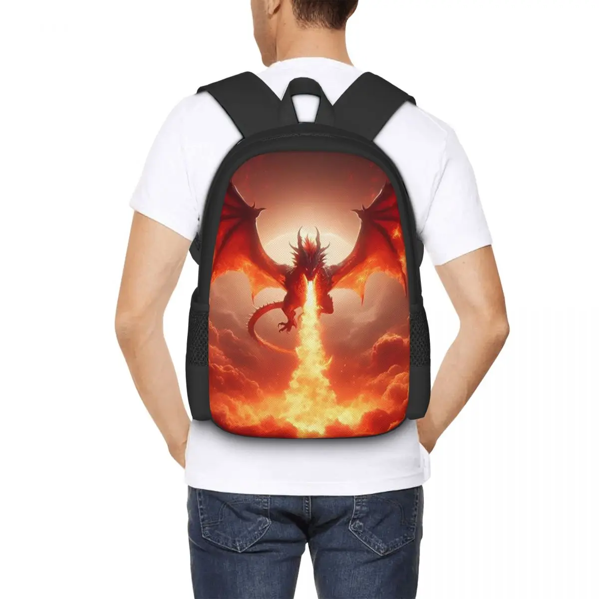 

Рюкзак Dragon In The Fire для студентов, школьный рюкзак, походный рюкзак для путешествий, модный рюкзак для мужчин и женщин, сумки через плечо