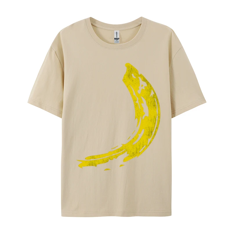 Skateboard Banana Half Pipe Abstract Art Style Men T-shirts Newest Beach T Shirt Cotton Men Tops Shirt