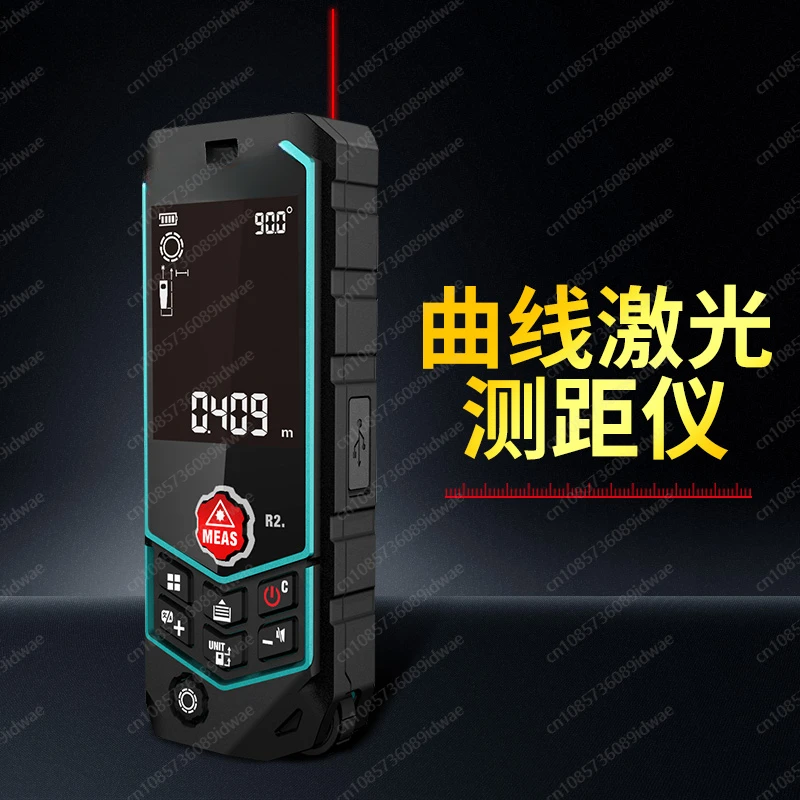 R2 Laser Range Finder High Precision Infrared Distance Measuring Instrument Laser Ruler Voice Charging Surface