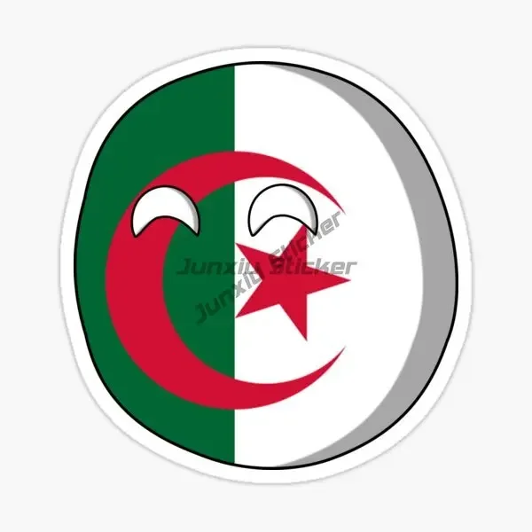 แอลจีเรียธงจักรยานDecalsไวนิลกระจกรถกันชนDecalsผนังด้านนอกสําหรับห้องเด็กรถบรรทุกสติกเกอร์หน้าต่างสําหรับรถจักรยานยนต์