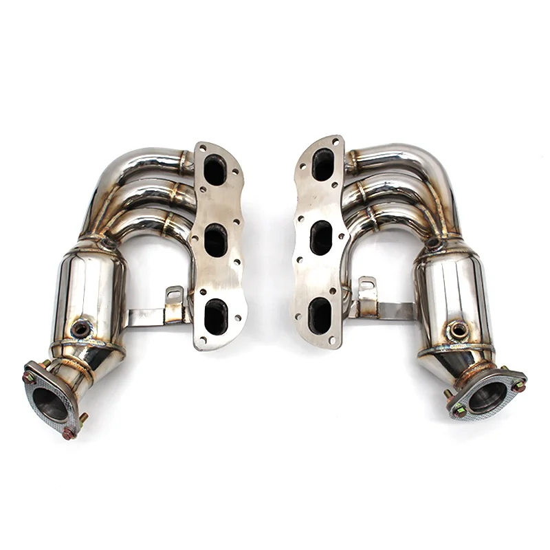 Head Section High flow Pipes Exhaust Pipes branch downpipe Exhaust Pipe with catalyst For Porsche BOXSTER 981 GTS 2.7/3.4L