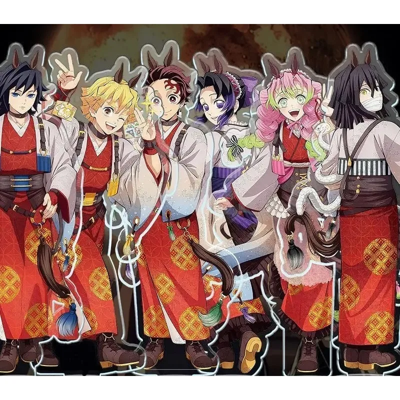 

Фигурка на акриловой подставке Demon Slayer Kamado Tanjirou Agatsuma Zenitsu, аниме, периферийные устройства для творчества, новогодняя серия, орнамент, подарки