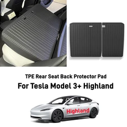 For Tesla Model 3+ Highland Rear Seat Back Cover TPE Rear Backrest Protector Pad Waterproof Split Cargo Liner Pet Anti-dirty Pad