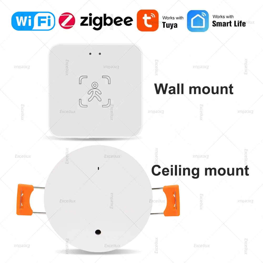 ZigBee Wifi MmWave Human Presence Motion Sensor With Luminance/Distance Detection 24G Radar Detector Smart Life Home Automation