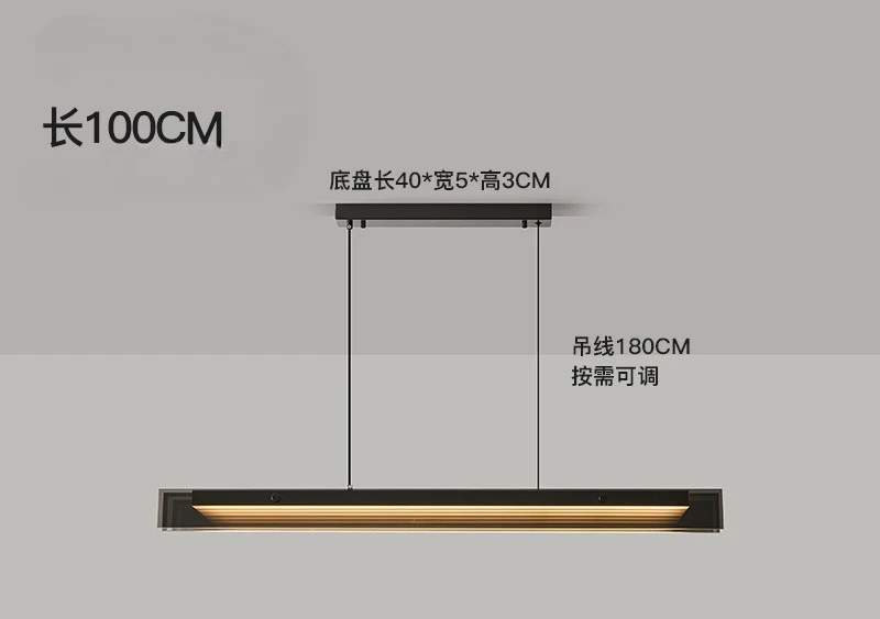 ثريا إيطالية فاخرة ذات طيف كامل وخفيفة الوزن ومطعم LED ممتاز على شكل جزيرة مكونة من كلمة واحدة