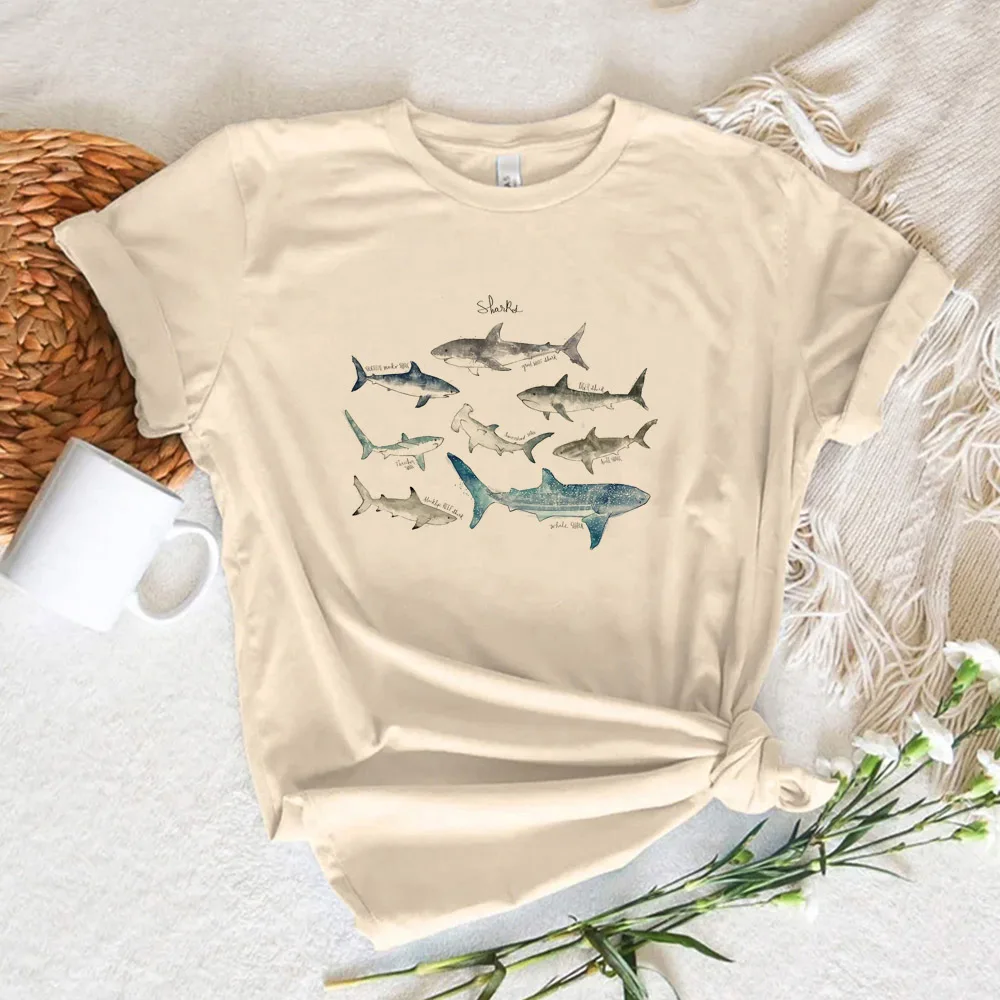 Whales t shirt women summer funny graphic tshirt girl manga y2k funny clothing