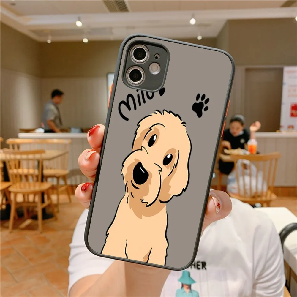 Cartoon Dog Phone Case For IPhone 14 11 12 13 Mini Pro Max 8 7 Plus X XR XS MAX Translucent Matte Cover