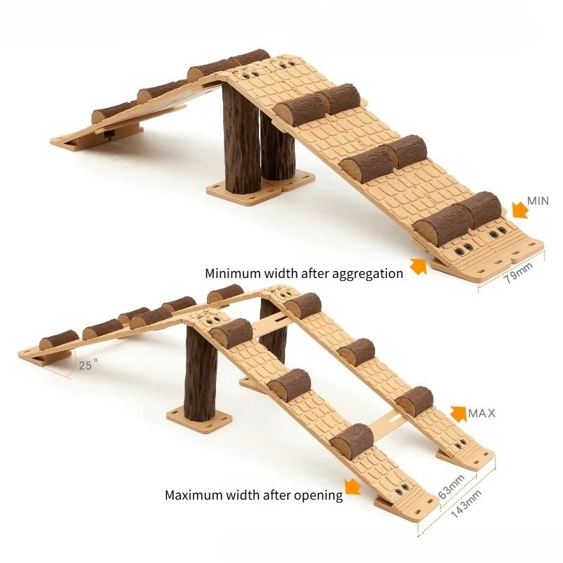 Simulate A Semi-circular Steep Slope Obstacle Track for 1/24 1/30 RC Crawler Traxxas SCX30 Diy Parts view 3