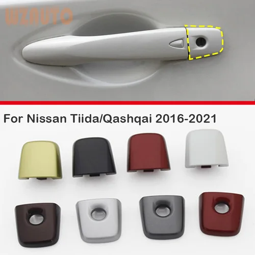 Cubierta embellecedora de manija de puerta Exterior, tapa de cubierta decorativa para manija exterior para Nissan Tiida/Qashqai 2016 2017 2018 2019 2020 2021