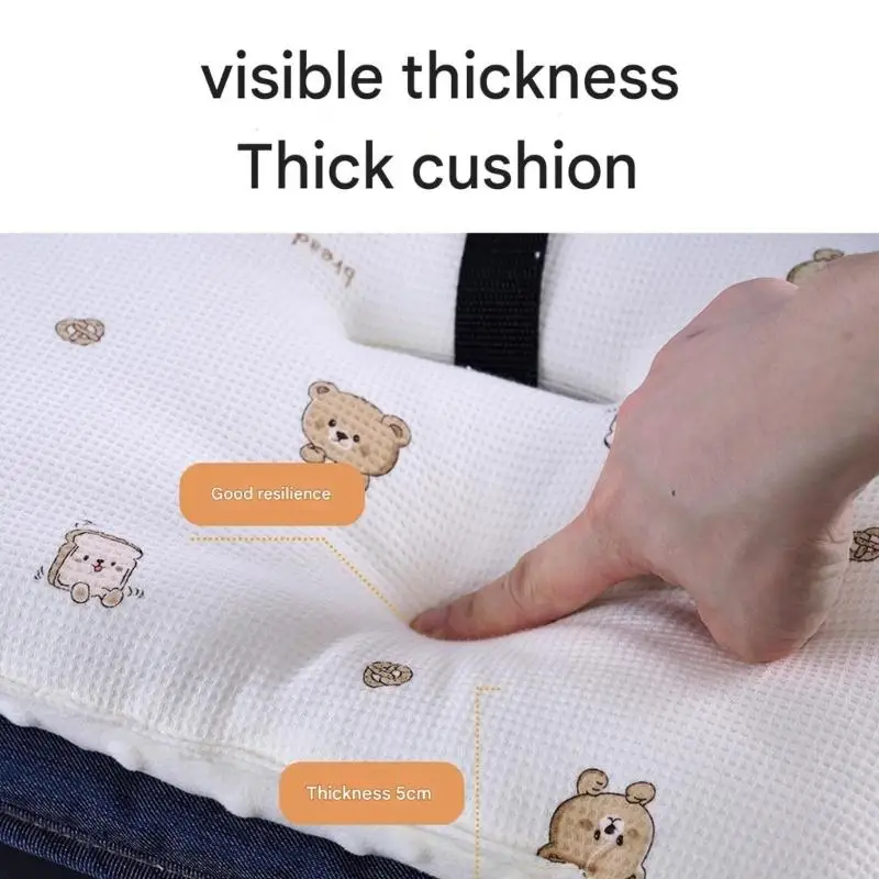 وسادة عربة أطفال Y88D، وسادة عربة أطفال، مرتبة مزدوجة الجوانب، بطانة كرسي يدفع باليدين