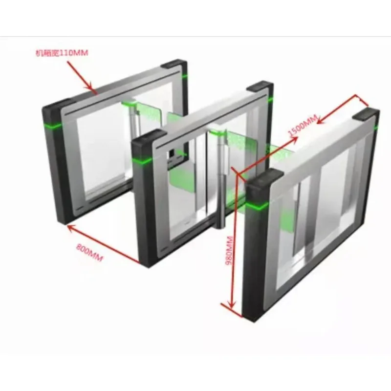 Widely  Flap Turnstile Gate Special Design Electric Swing Barrier for Gyms Automatic Turnstile Gate