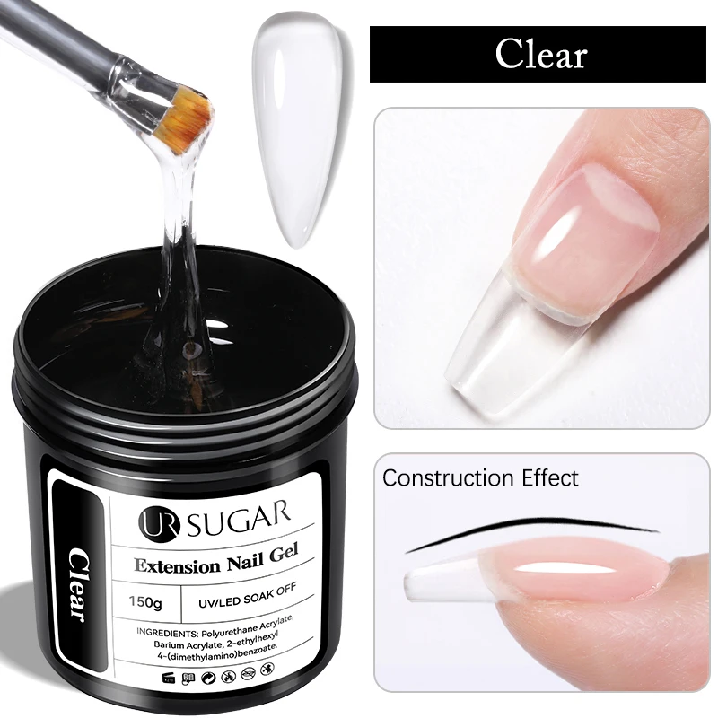 Ur Suiker 150G Extensie Gelei Nude Roze Rose Rode Snelle Verlenging Gel Nagellak Extensie Uv Led Manicure Weken