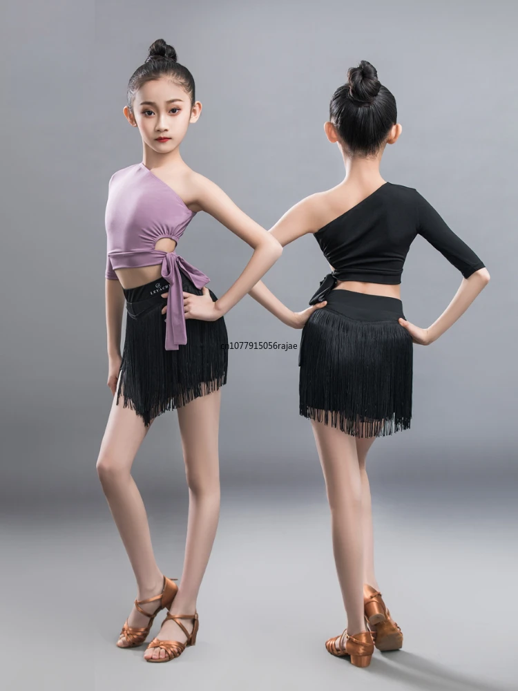 

Girl Latin Dance Dress for Competition Fringe Modern Ballroom Dancewear Cha-cha Tanggo Dancing Dresses Sexy Salsa Dance Clothing