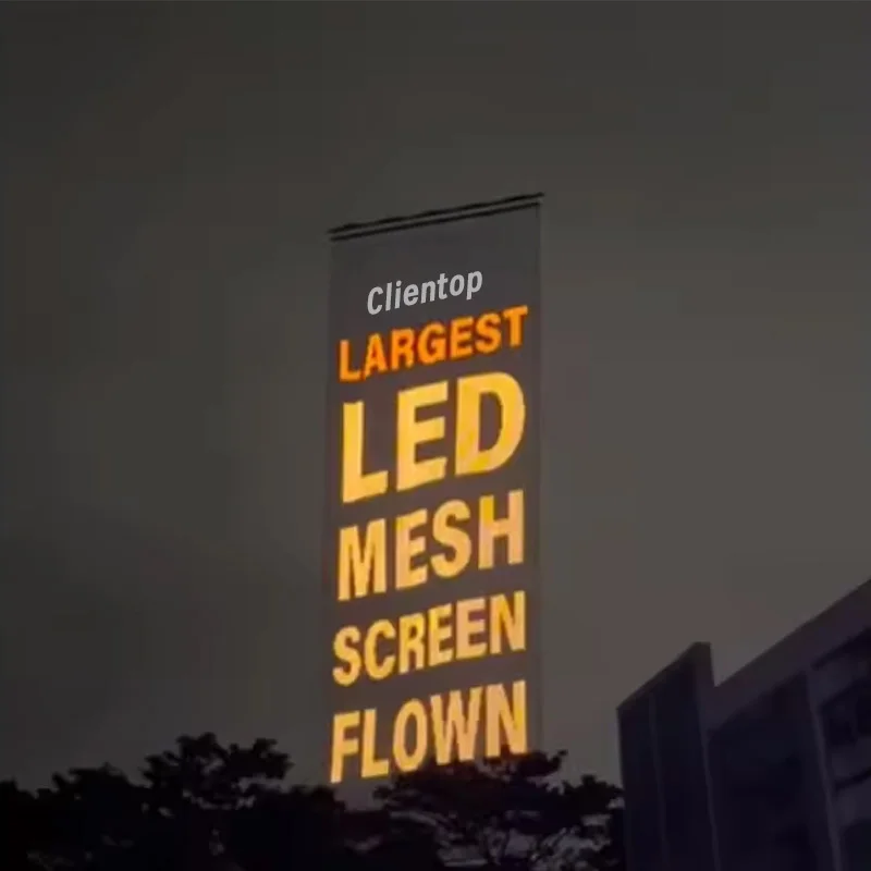 Portable Flying Led Display Screen Flexible Transparent Led Outdoor Advertising Display for Group Activities Celebratory - view 4