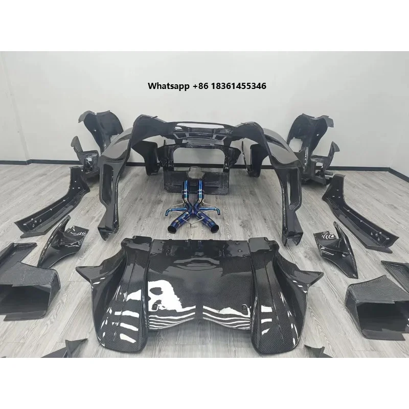 For  P1 Upgrade to GTR Bodykit Car Bumper Assembly Front Rear Fenders Side Skirts Dry Carbon Fiber Body Kits Body Kit