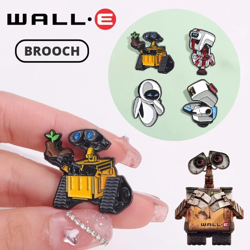 Disney WALL·E Eva Enamel Pins Robot Bag Brooch Cartoon Anime Badges Denim Lapel Pin Jewelry Accessories Kids Best Friends Gift