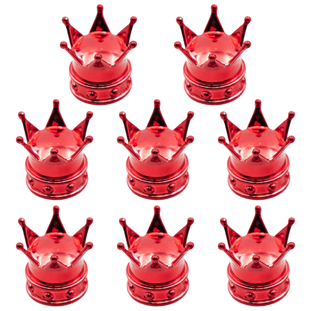 A Complete Set Of Eight Crowning Tire Valves For An Eye Catching Look On All Types Of Vehicles Including Sedans And Bikes