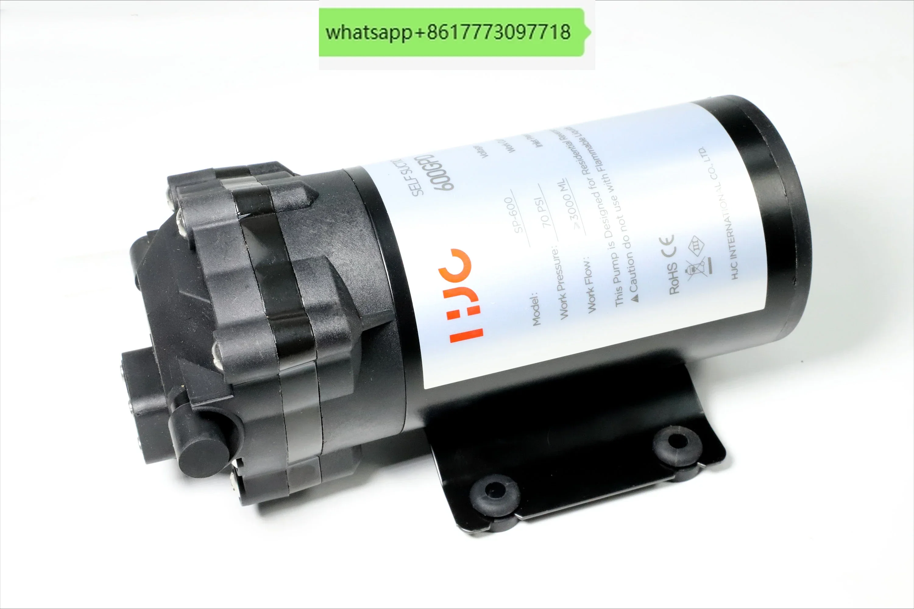 

HJC 70 psi ro pump 600g booster electric pump at water flow 4300ml/min600 gpd ro pump