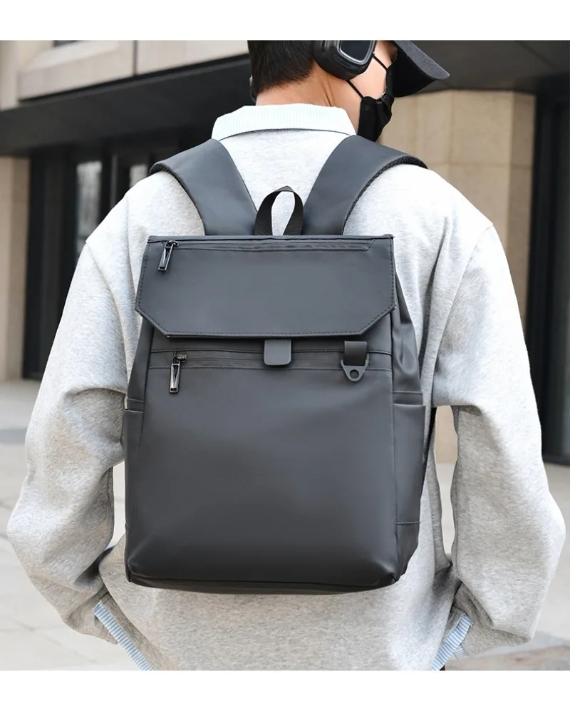 Business Computer Backpack Men's Casual Flip Commuter Large Capacity Backpack Waterproof Multifunctional Backpack