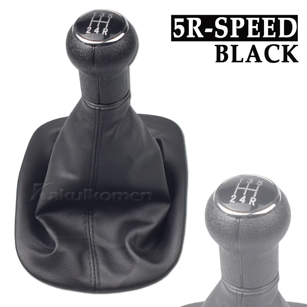 For VW Passat B5 1997 1998 1999 2000 2001 2002 2003 2004 2005 Car-tyling 5 Speed Gear Stick Shift Knob With Leather Boot