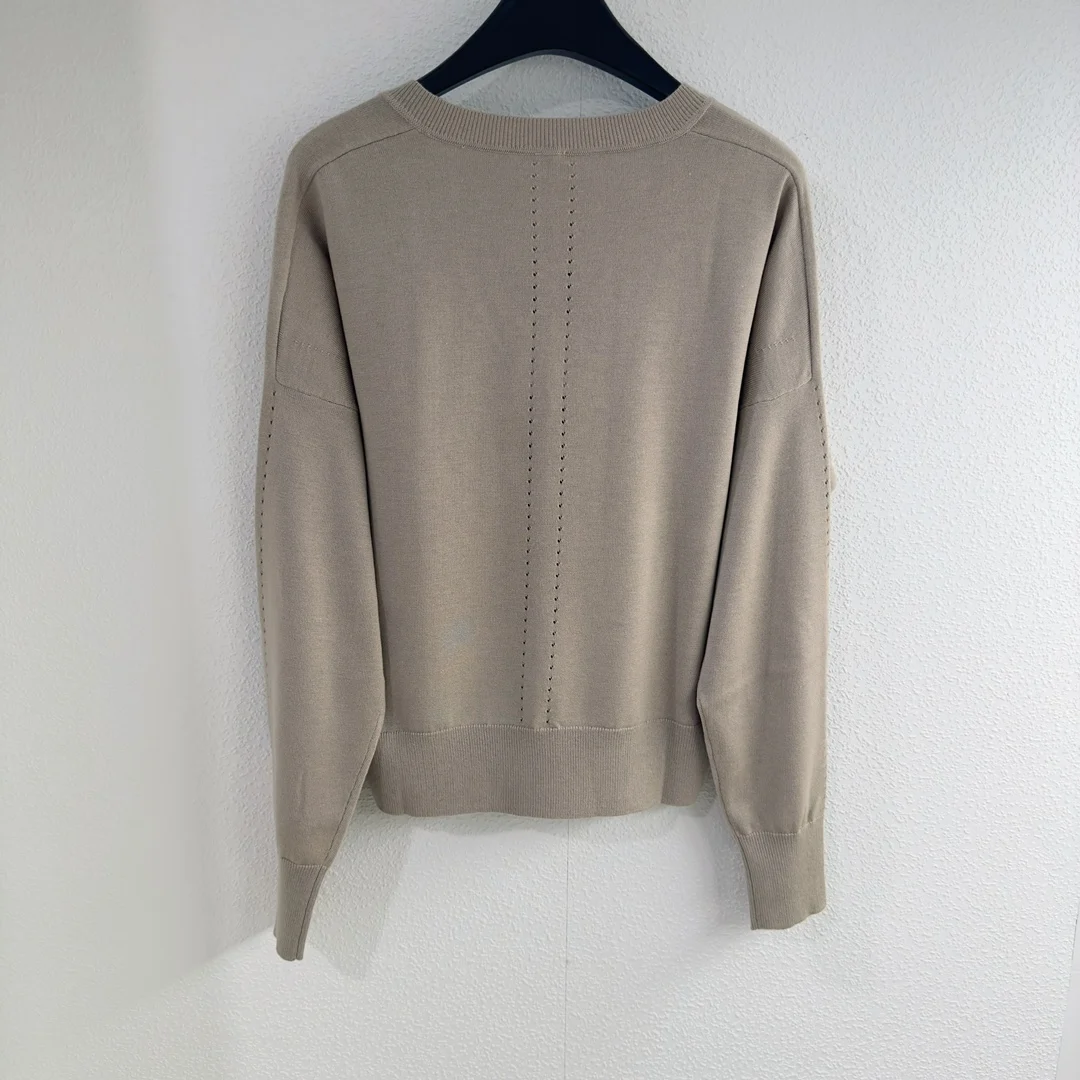 

New style solid color high quality long sleeve sweater for early autumnNO.15