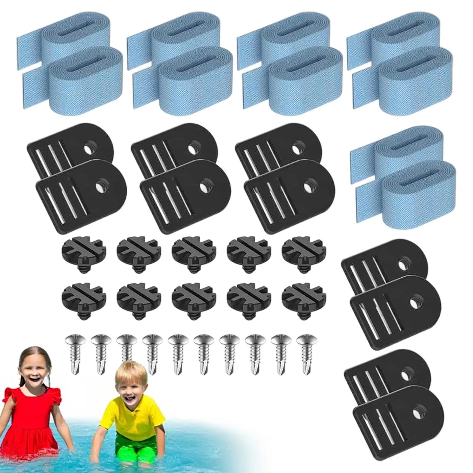 

Pool Solar Cover Straps Solar Cover Reel Fastening Set Blanket Straps Fastener Strong Grip Equipment Accessories For Yard Patio