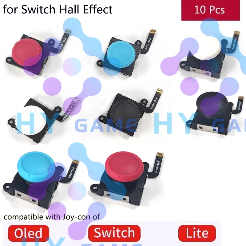 10 шт. джойстик с эффектом Холла для Nintendo Switch Joycon Switch OLED Switch Lite сенсорный модуль потенциометра 3D аналоговый джойстик