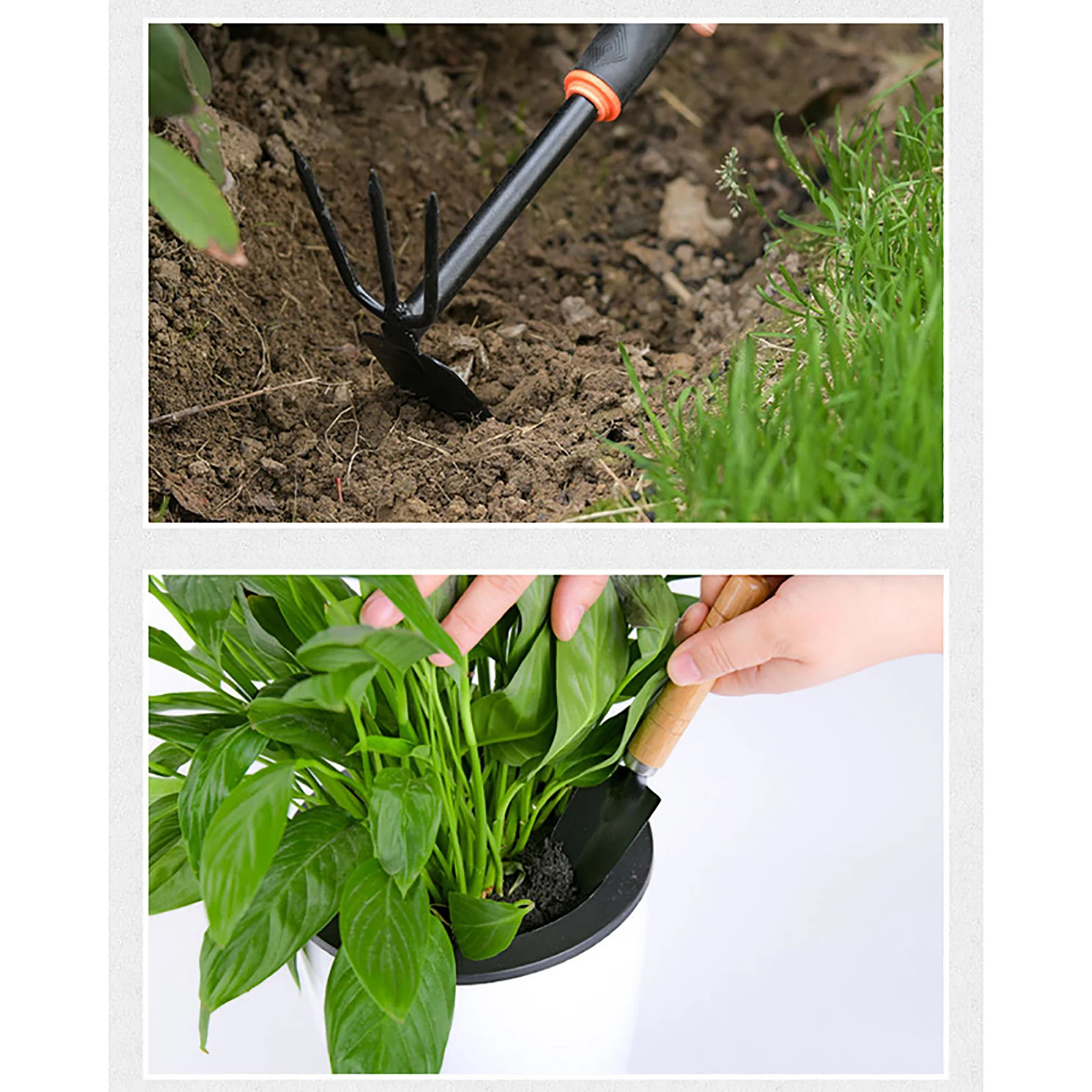 Set di attrezzi manuali da giardinaggio gadget portatili per piantare da giardino per il cortile del giardino di casa