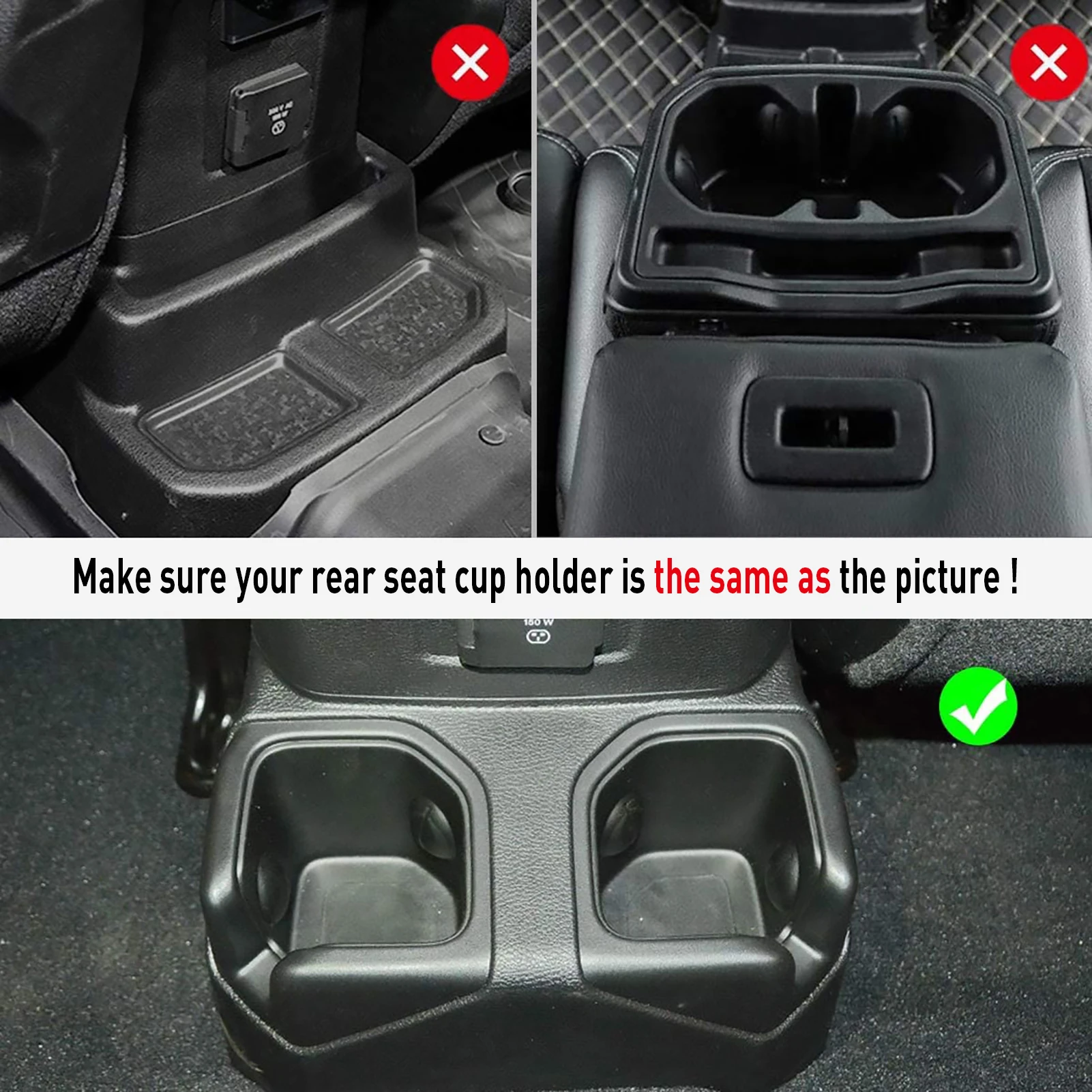 Non-Slip Car Cup Coaster Slot Pad for Jeep Wrangler Jl Jlu 2020-2023 Year Anti-Slip Mat Pocket Mat Interior Cup Holder Pad