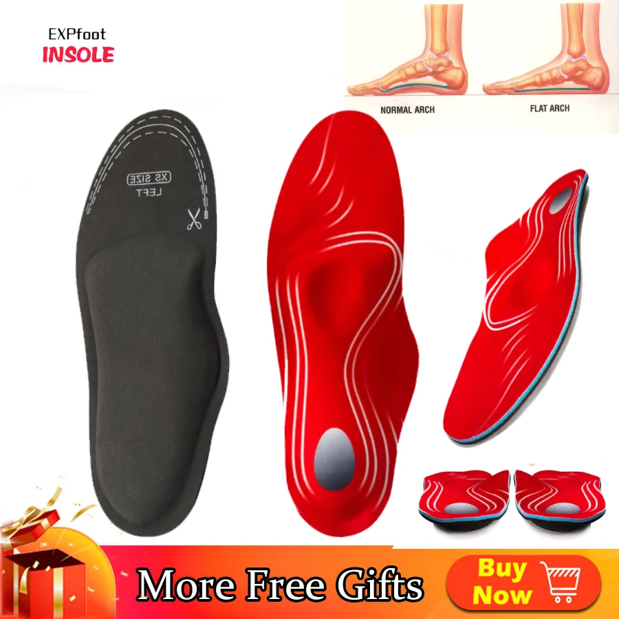 New Orthopedic Insoles Orthotics Flat Foot Health Sole Pad Insert Arch Support Pad For Plantar Fasciitis Feet Care Insoles