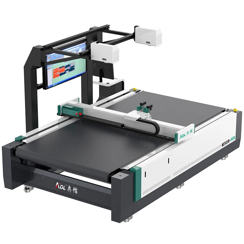 AOL-cuchillo de vibración de tela automático, máquina de corte de tela cnc