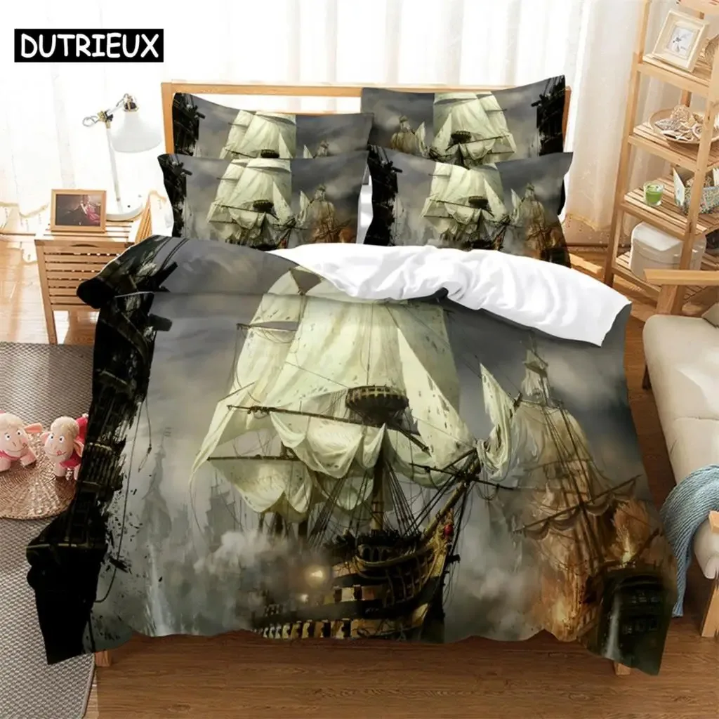 

Steamship Bedding Set Duvet Cover Set 3d Bedding Digital Printing Bed Linen Queen Size Bedding Set Fashion Design