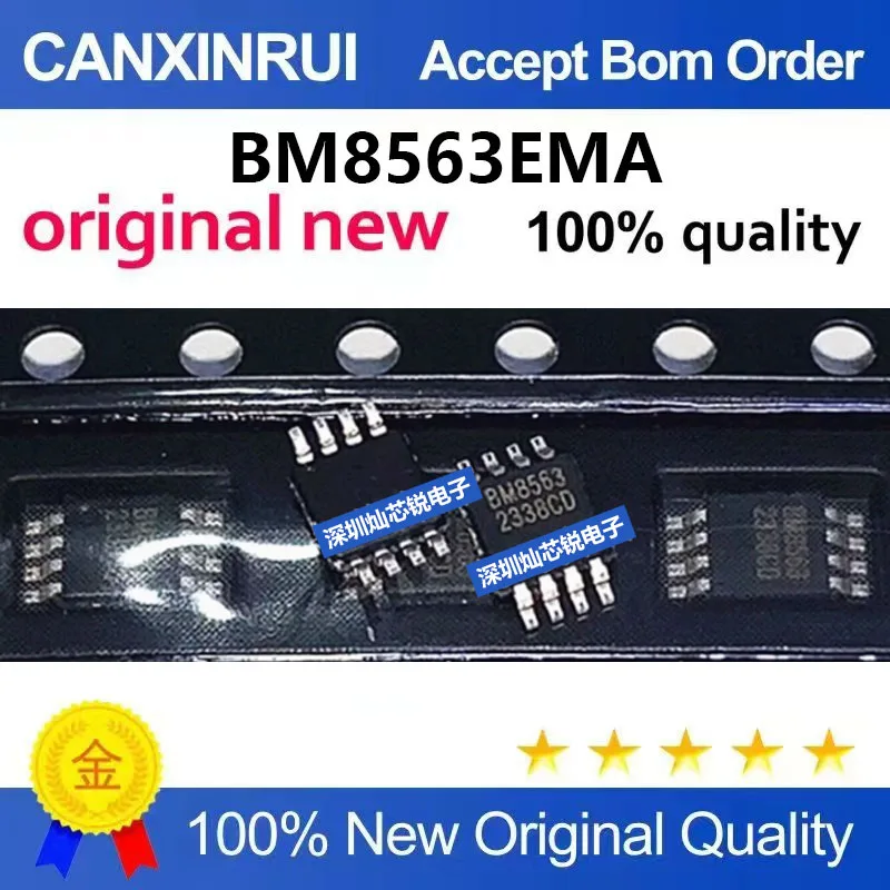 (5-100pieces)Brand new original BM8563EMA BM8563 SMD MSOP8 Low Power Real-Time Clock Chip