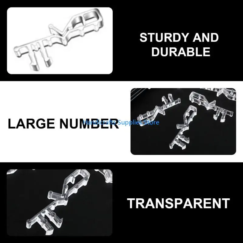 R1WA 2.5Inch Valance Clips Window Blind Clips Clear Valance Retainer Clips Hiddens Valance Clips for Horizontal Blind