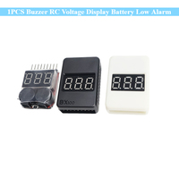 1PCS Buzzer RC Voltage Display Battery Low Alarm BX100 1S-8S Meter Tester Lipo Battery Monitor for RC Car Drone Toy Backup