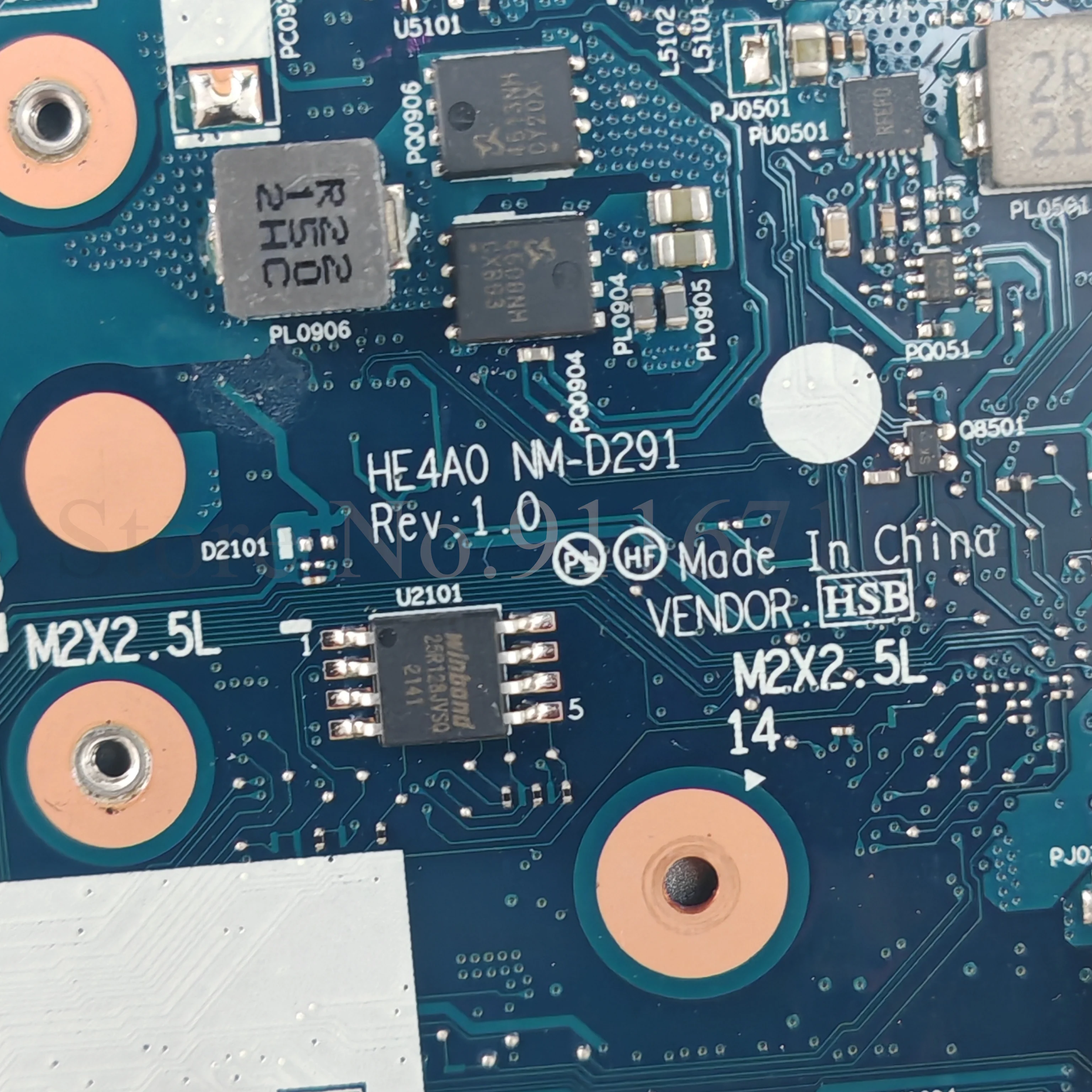 HE4A0 NM-D291 Mainboard For Lenovo ThinkPad E14 Gen 2 E15 Gen 2 Laptop Motherboard With I3-1005G1 I5-1035G1 CPU UMA 100% Test Ok