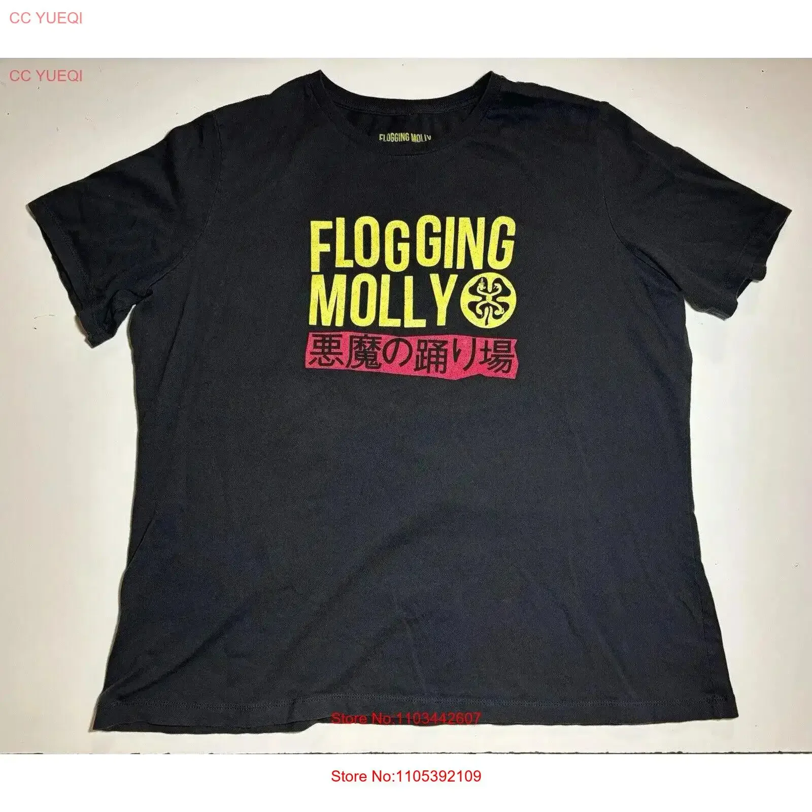 Women s XL Flogging Molly Devil Dance Floor Band Merch Tour T Shirt vintage Washed homme Comfortable Breathable Unisex Casual