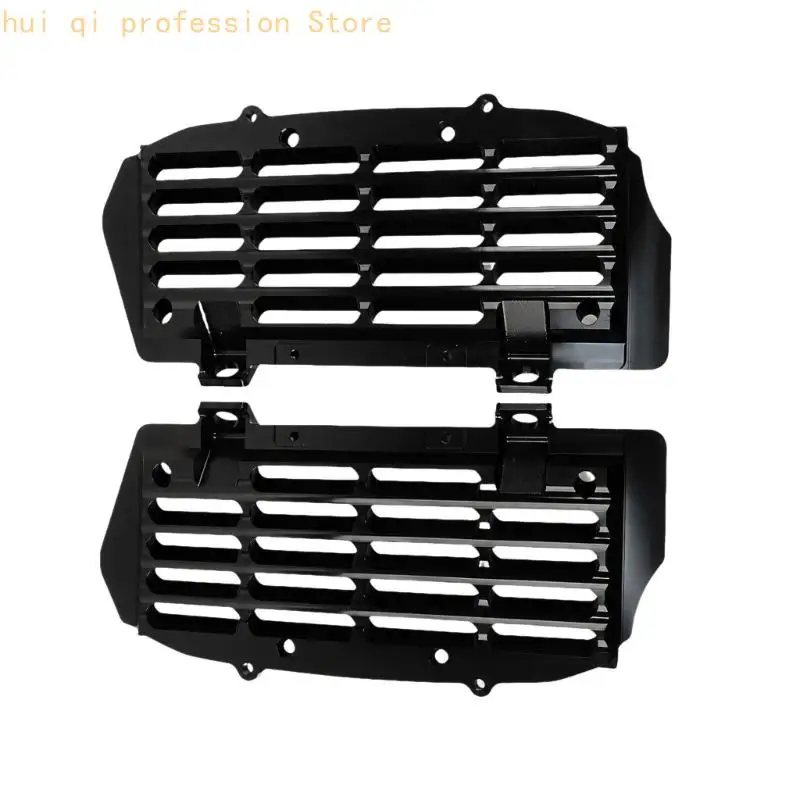 Motorrad-Kühlerschutz-Set für Kühlerbereiche, passende Aluminiumplatten mit Schlitzöffnungen und Befestigungspunkten H8WE – Detail 2