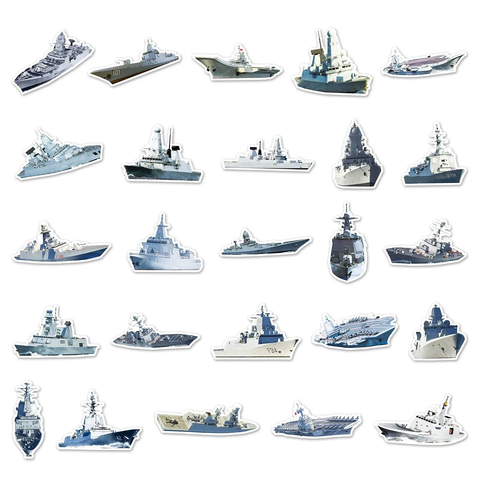 50pcs Battleship Stickers Military Luggage Stickers Personalized Trendy Graffiti Laptop Car Foreign Trade Decoration Gifts
