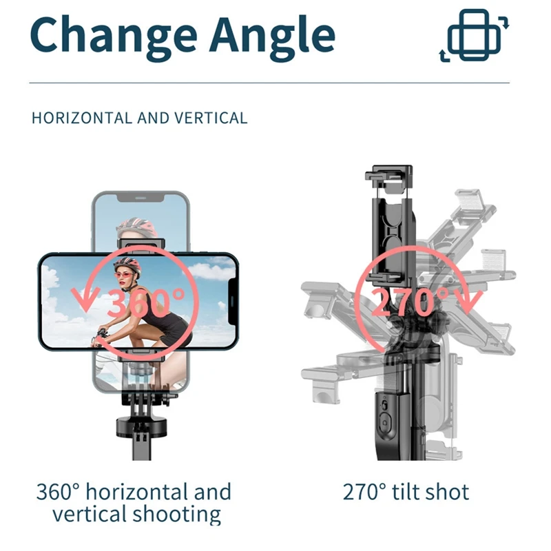 حامل ثلاثي القوائم قابل للطي لكاميرات حركة Gopro ، هاتف L16 ، بلوتوث ، عصا سيلفي ، مثبت محمول باليد ، تصوير ذكي