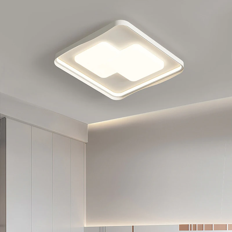 Imagem -06 - Qilemei-quarto Moderno Luz de Teto Lâmpada Simples para Sala de Estar Espectro Completo Proteção Ocular Luminária Doméstica