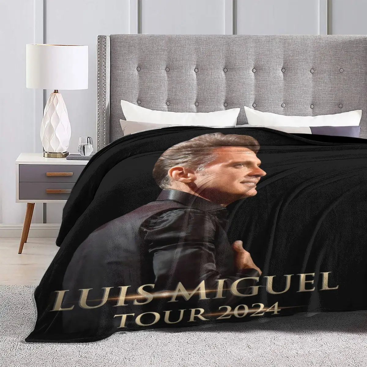 Luis Miguel Tour 2024 Throw Blanket Flannel Sofa Mucisian Hip Hop Throw Blanket Relax Soft for Car Bedspreads