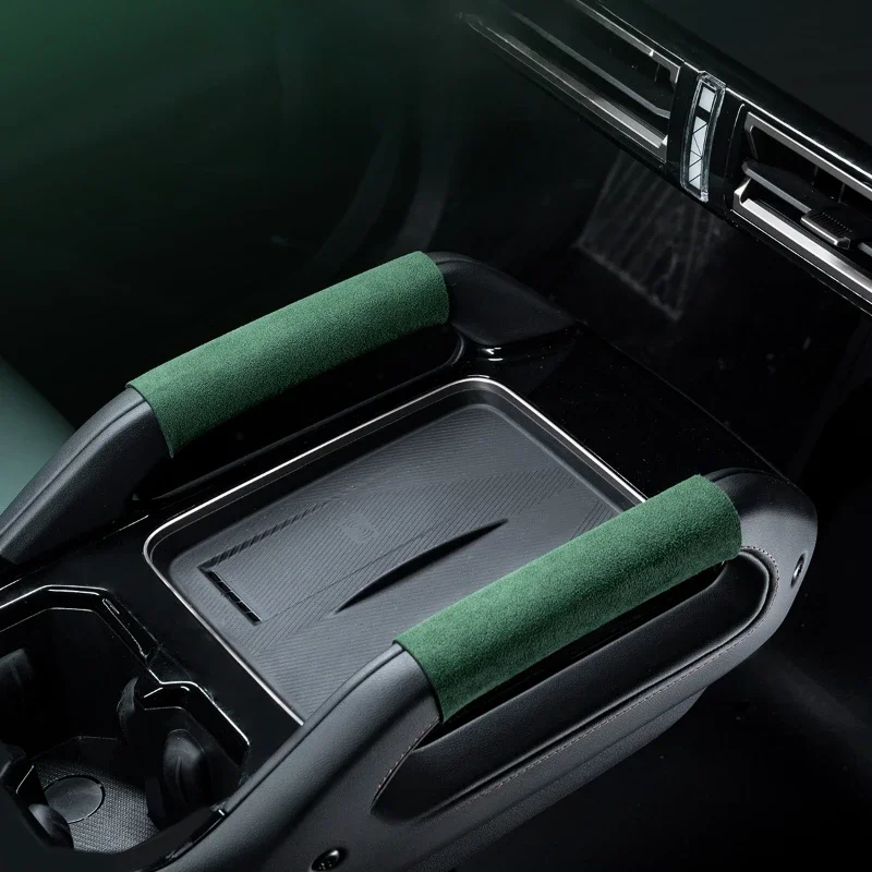 For CHERY iCAR 03 Suede Central control handle protective cover car interior decoration